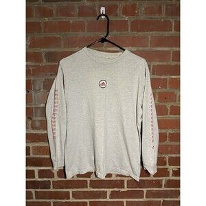 adidas Gray Long Sleeve Tee with Red Accents